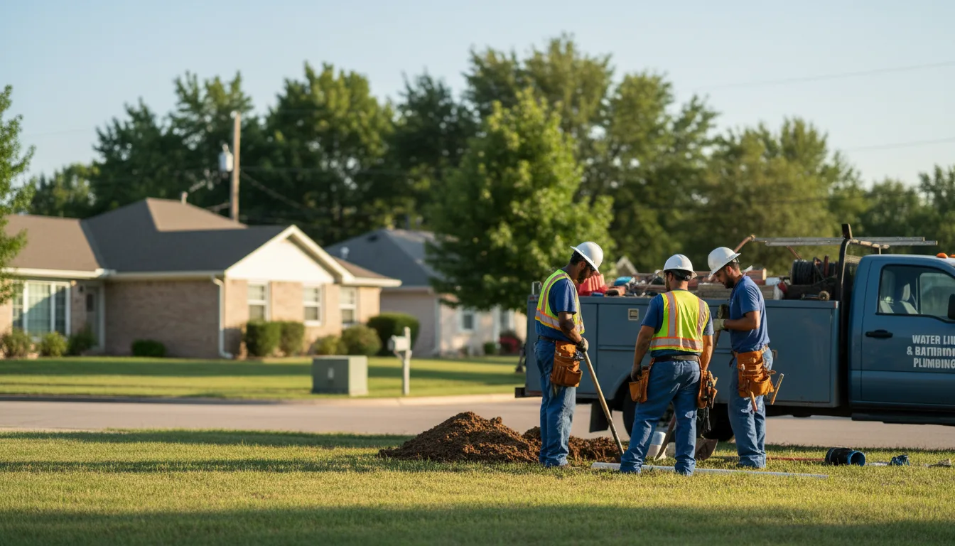 Residential water line and bathroom plumbing service in Wrens, GA